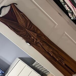 Tadashi Shoji Metallic Bronze Dress